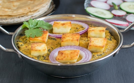 Toasted Paneer Kale Masala