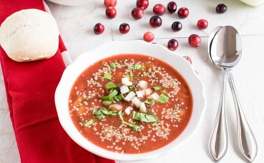 Cranberry Bok Choy Soup